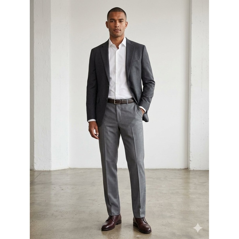 Lauren Ralph Lauren Mens Dress Pants 34x32 Medium Grey Total Comfort Trousers